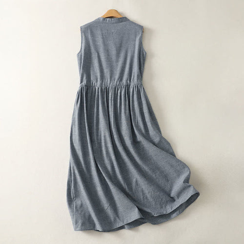 Summer Striped Sleeveless Dress