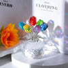 Colorful Rose Flower Figurine