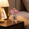 Colorful Rose Flower Figurine
